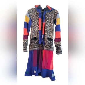 Vintage Dale of Norway Custom Made? Sweater Wool Rare Wildly Colorful Small.